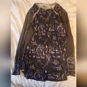 Women XL crazy train long sleeve shirt